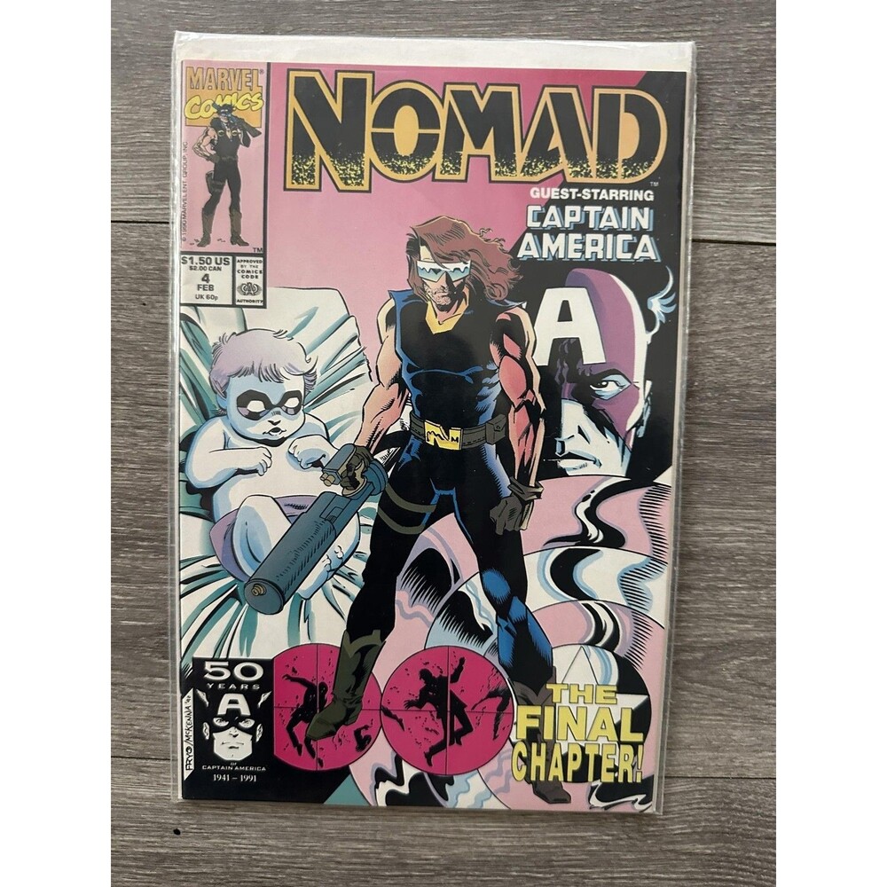 Marvel Nomad #4 Single Issue Comic 1991 Guest-Starring Captain America Color